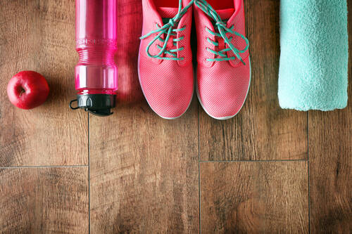 Fitness Turnschuhe Apfel Tuch